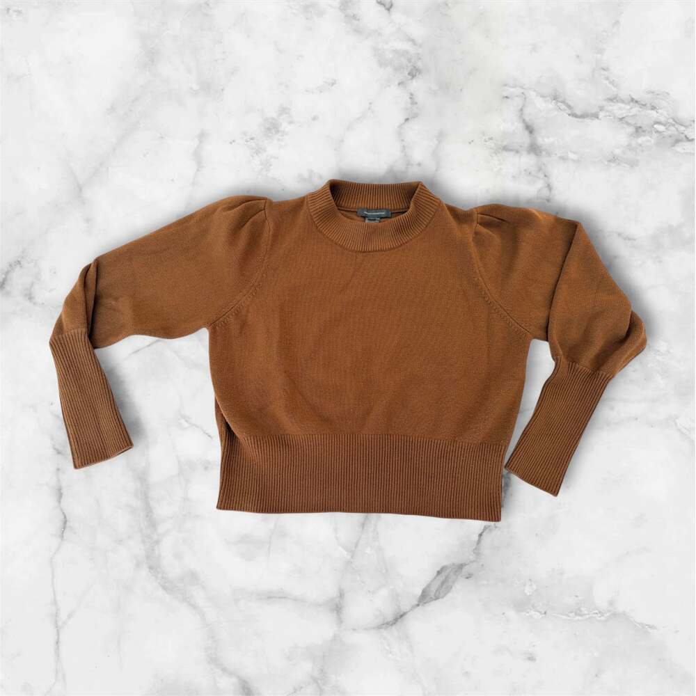French Connection Jamie Puff Sleeve Sweater Romantic Chic Size L